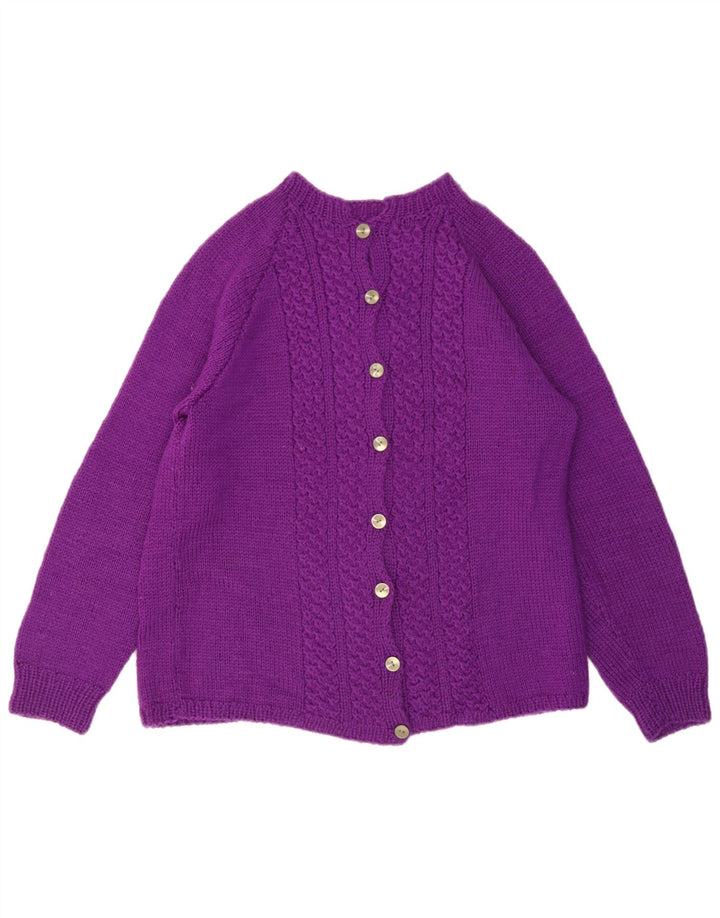 Vintage Womens Cardigan Sweater UK 14 Medium Purple