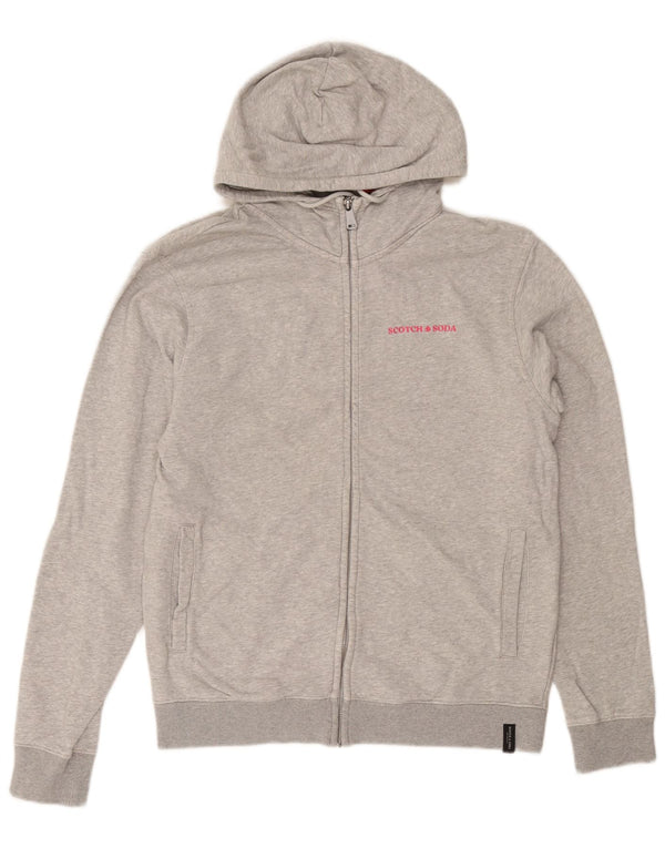 Scotch & Soda Womens Zip Hoodie Sweater UK 16 Large Grey Cotton