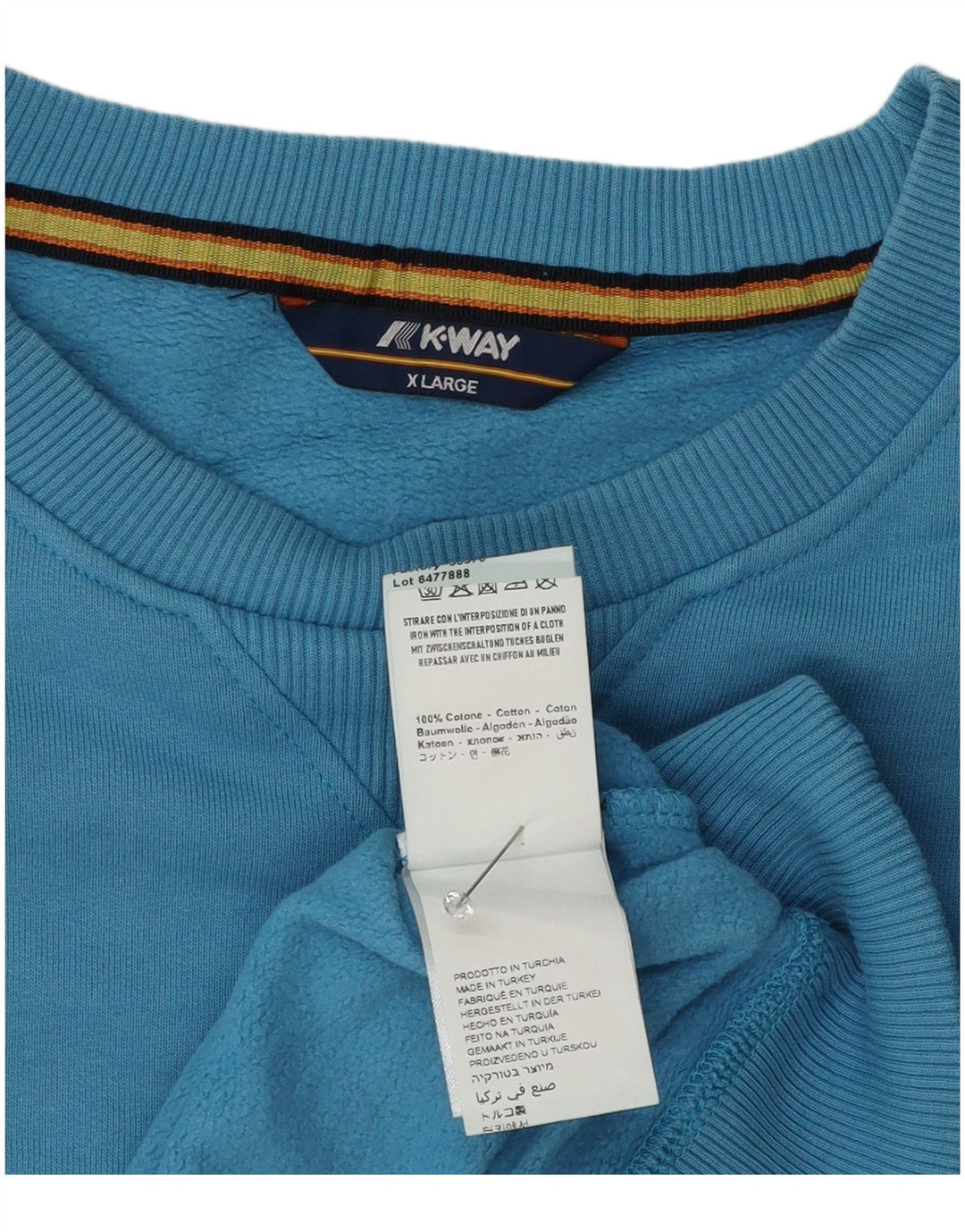 K-Way Mens Sweatshirt Jumper XL Blue Cotton