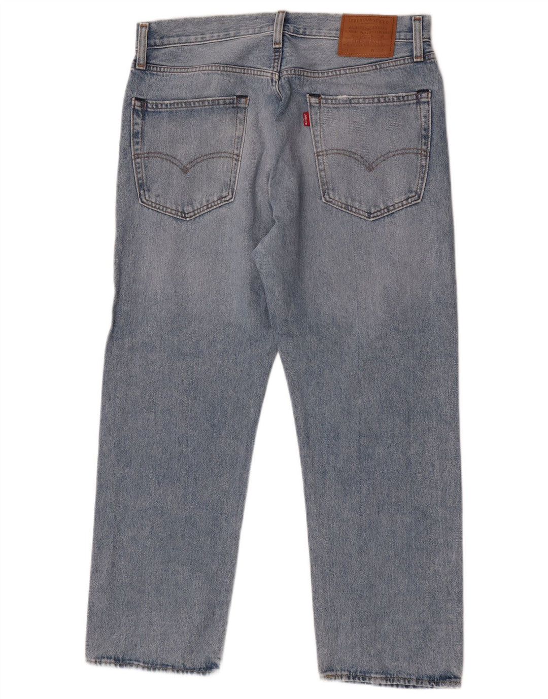 LEVI'S Mens 551 Straight Jeans W33 L27 Blue Cotton