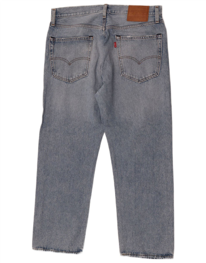LEVI'S Mens 551 Straight Jeans W33 L27 Blue Cotton