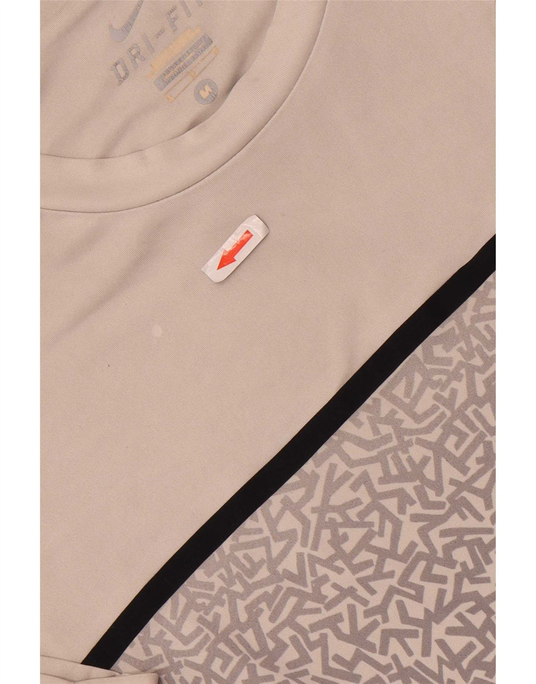 Nike Mens Dri Fit Graphic T-Shirt Top Medium Grey Geometric Polyester