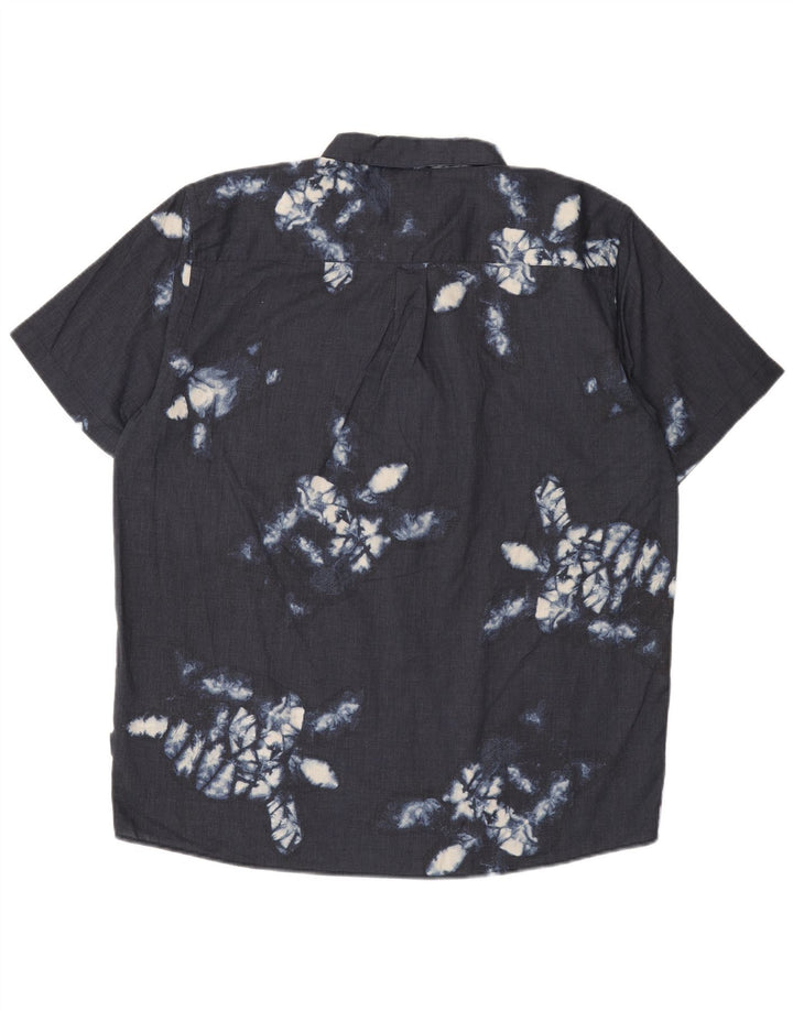 Patagonia Mens Abstract Pattern Short Sleeve Shirt XL Navy Blue Hawaiian