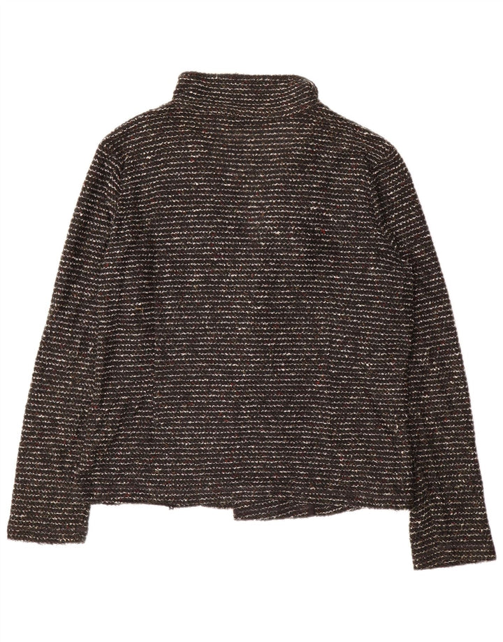 Marks & Spencer Womens Open Cardigan Sweater UK 20 2XL Black Flecked