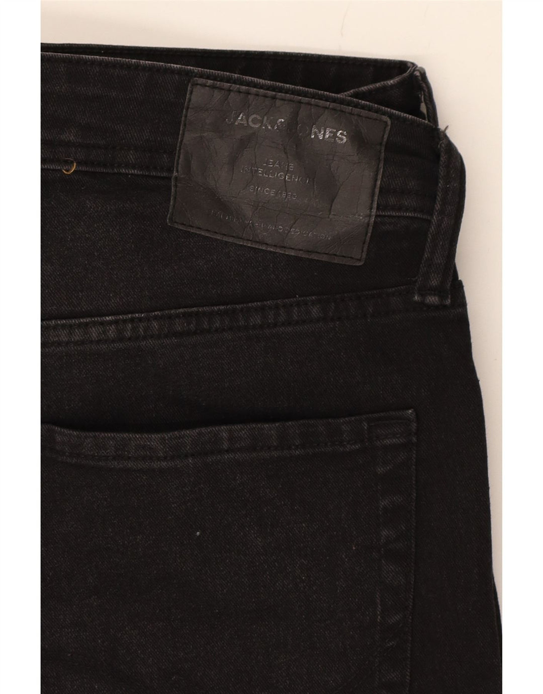 JACK & JONES Mens GLENN Slim Jeans W36 L32 Black Cotton Vintage Jack & Jones and Second-Hand Jack & Jones from Messina Hembry 