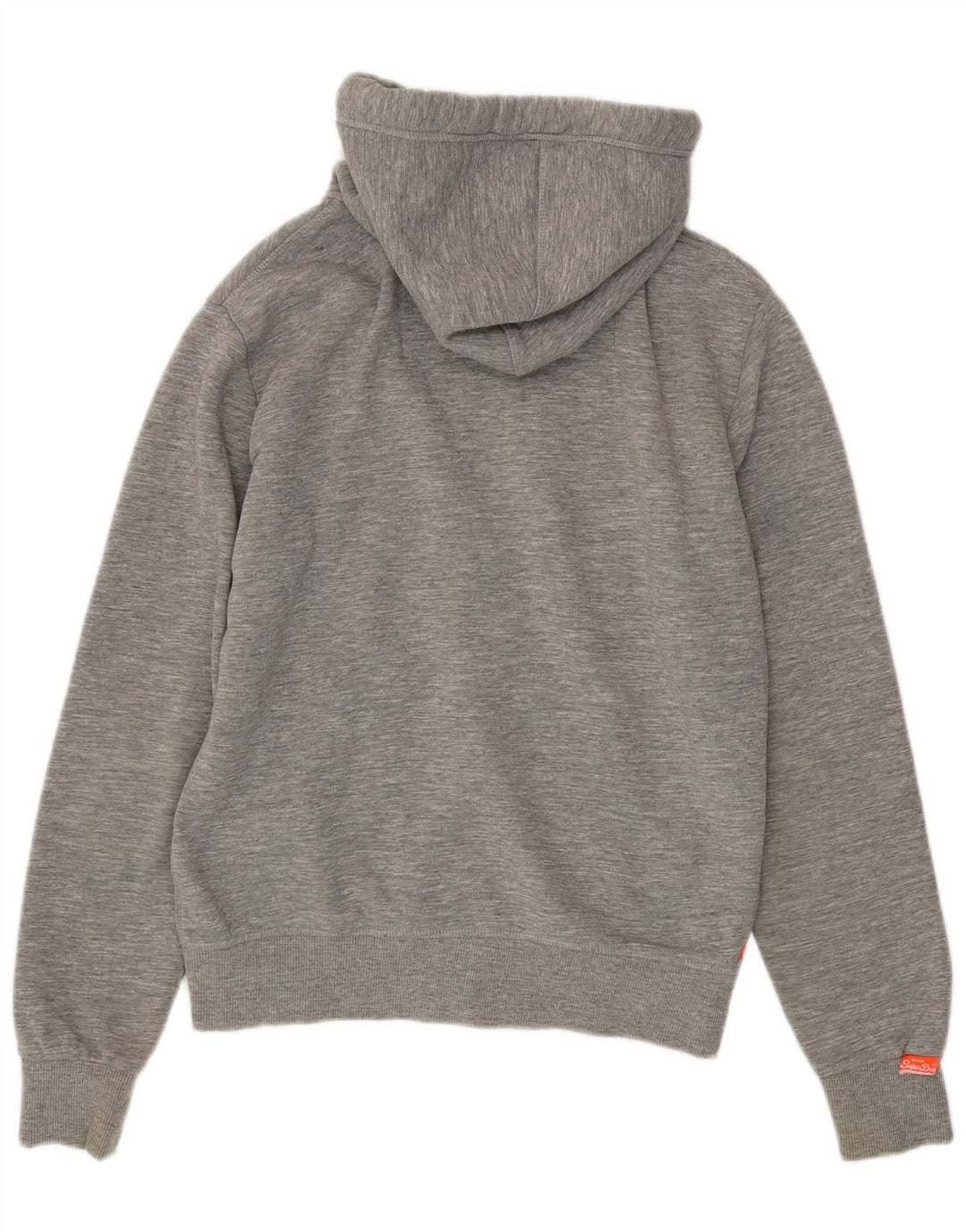 SUPERDRY Mens Zip Hoodie Sweater Medium Grey Flecked Cotton