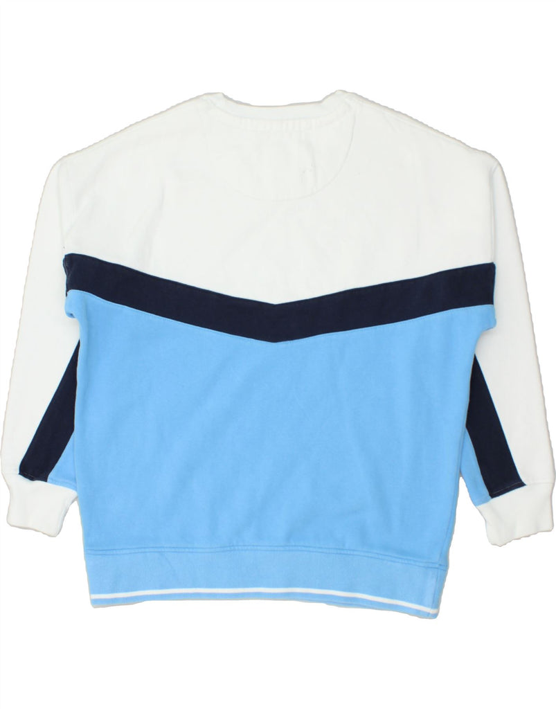 JACK WILLS Womens Graphic Sweatshirt Jumper UK 10 Small White Colourblock | Vintage Jack Wills | Thrift | Second-Hand Jack Wills | Used Clothing | Messina Hembry 