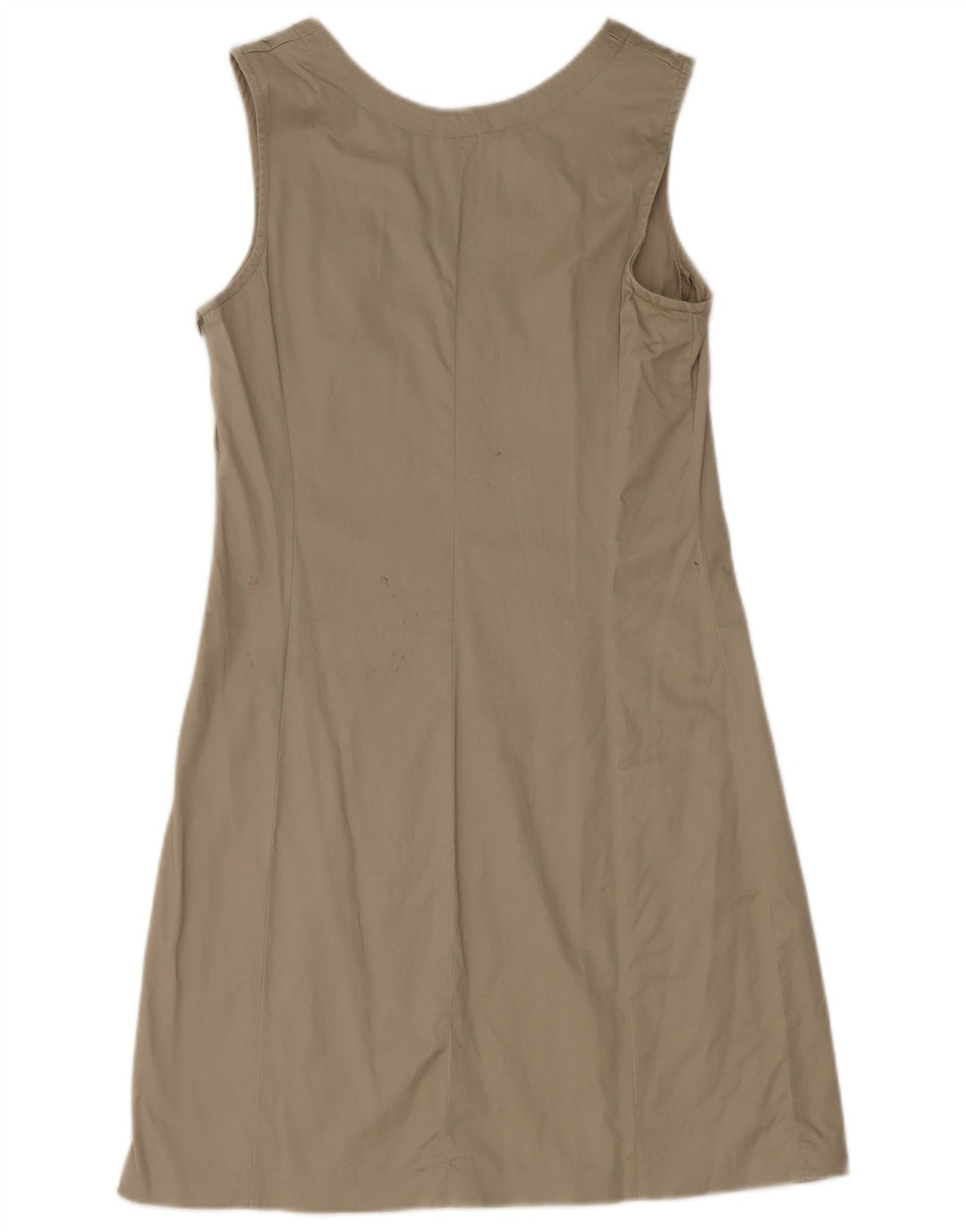 Benetton Womens Sleeveless Sheath Dress UK 12 Medium Khaki