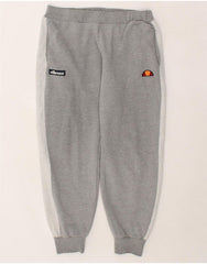 ELLESSE Womens Tracksuit Trousers Joggers UK 14 Large Grey Colourblock