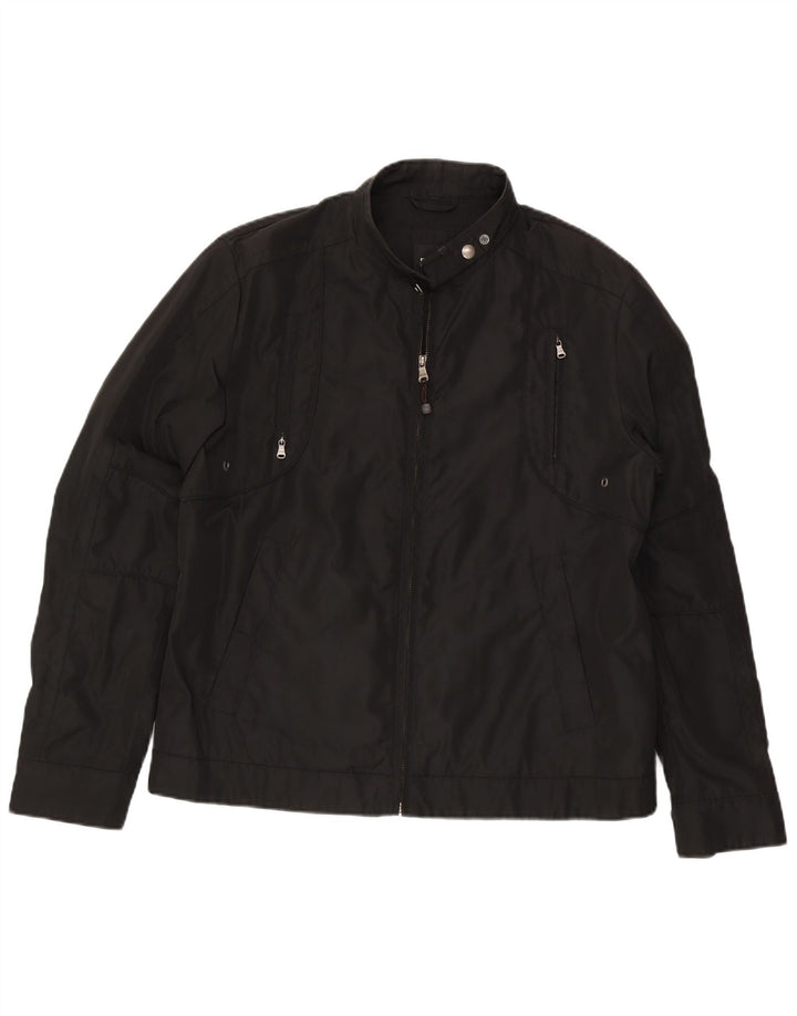 Hugo Boss Mens Bomber Jacket EU 54 2XL Black Polyester
