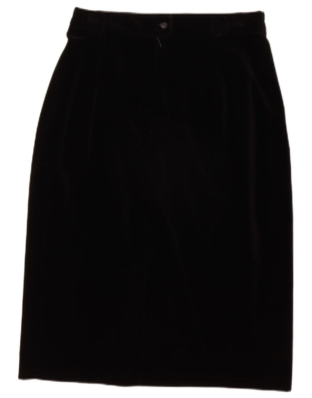 LIBRA Womens High Waist Velvet Pencil Skirt UK 16 Large W28  Black Cotton