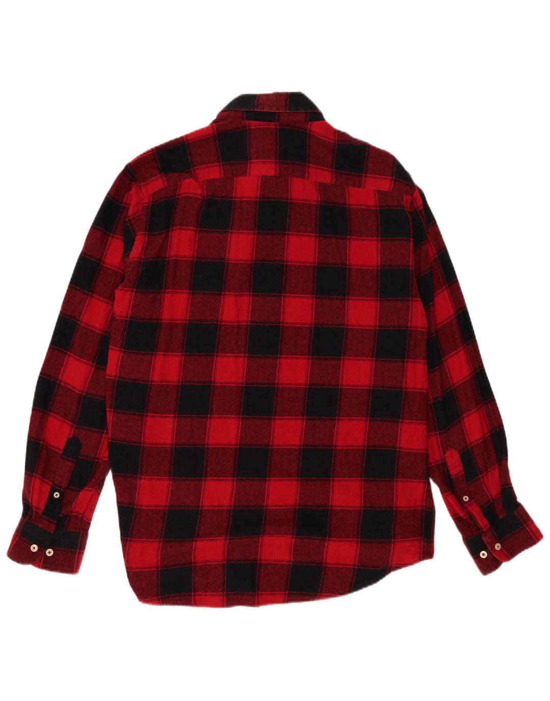 Carrera Mens Regular Fit Flannel Shirt XL Red Gingham Cotton