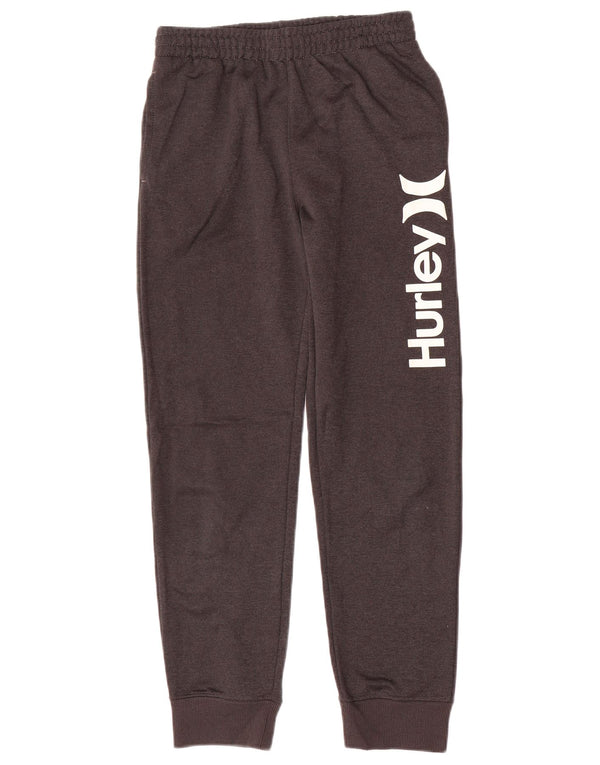 Hurley Boys Graphic Tracksuit Trousers Joggers 12-13 Years Large Grey