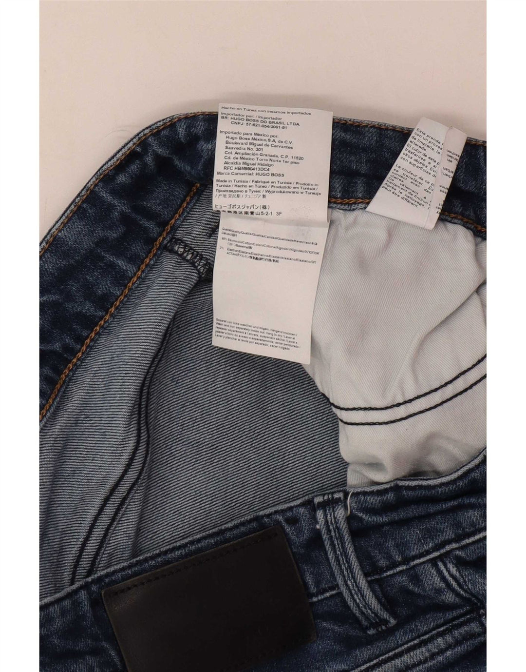 Hugo Boss Mens Slim Jeans W36 L32 Blue Cotton