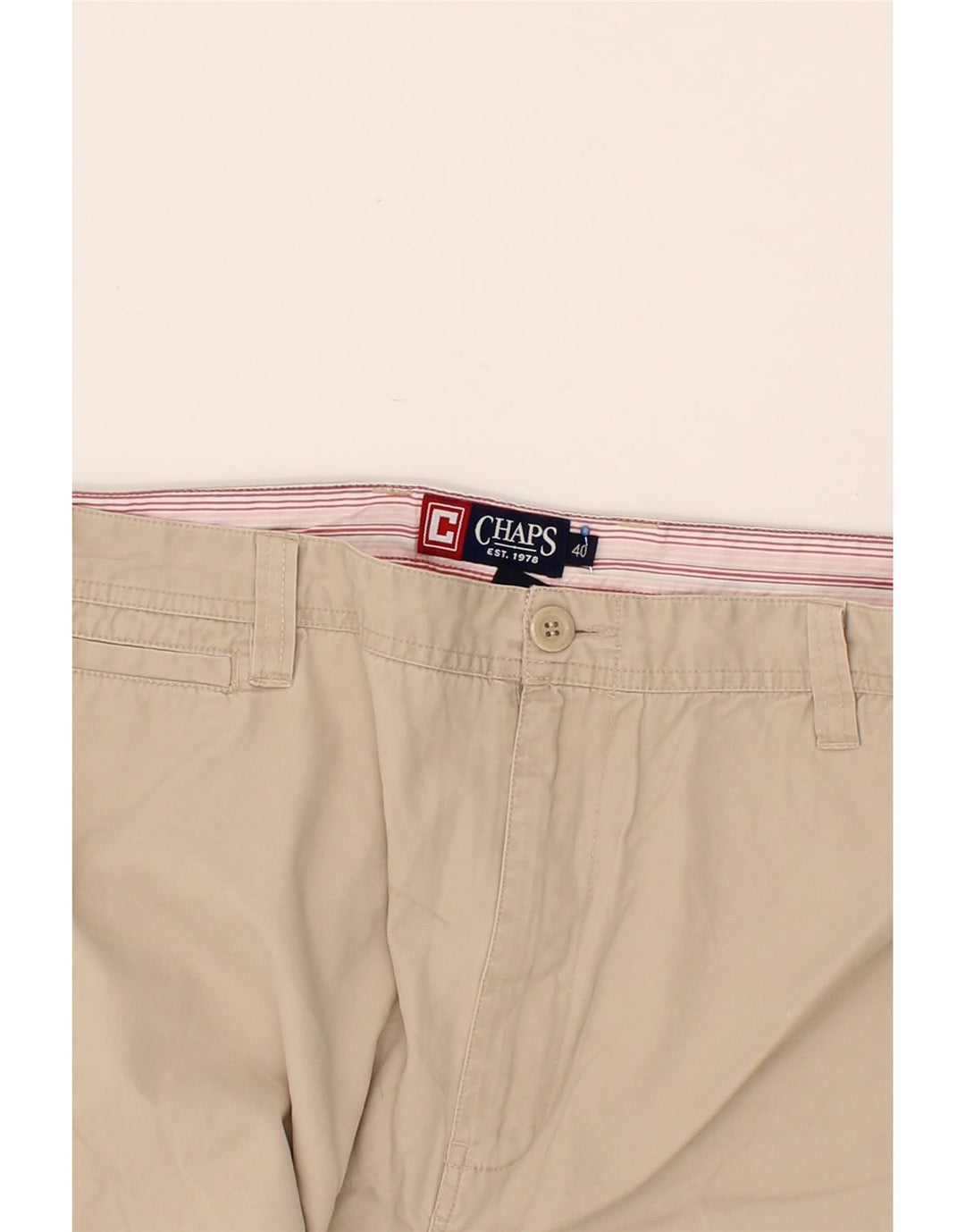 CHAPS Mens Cargo Shorts W40 XL Beige Cotton Vintage Chaps and Second-Hand Chaps from Messina Hembry 