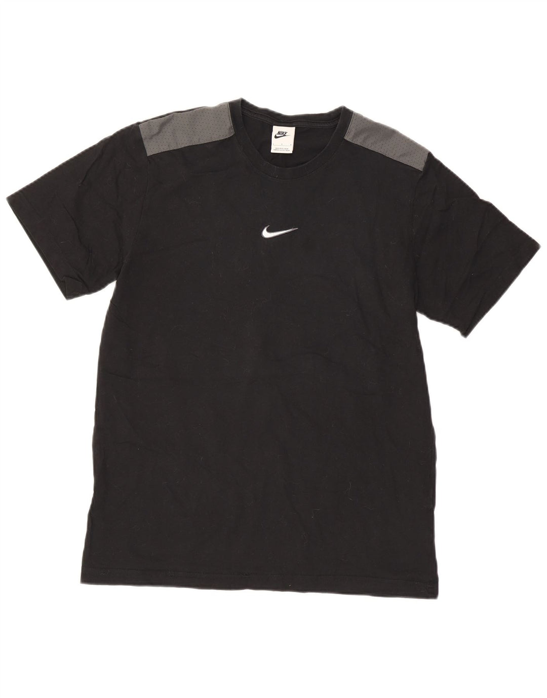 Nike Mens T-Shirt Top Large Black Colourblock Cotton