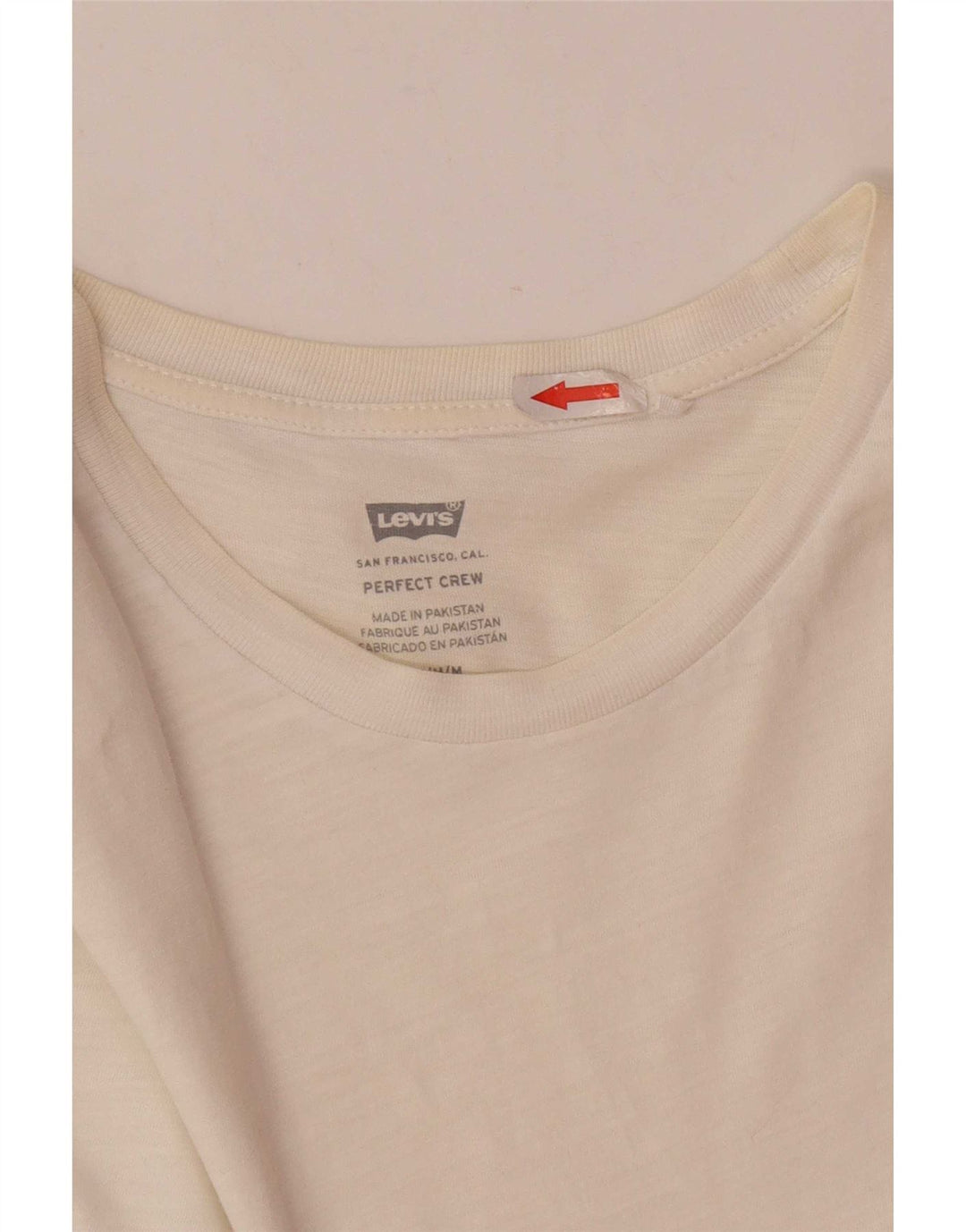 Levi's Womens T-Shirt Top UK 14 Medium White Cotton