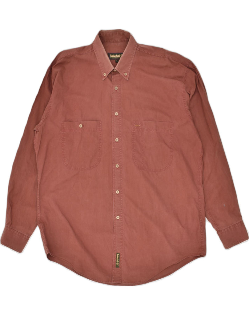 TIMBERLAND Mens Shirt Large Brown Cotton | Vintage Timberland | Thrift | Second-Hand Timberland | Used Clothing | Messina Hembry 