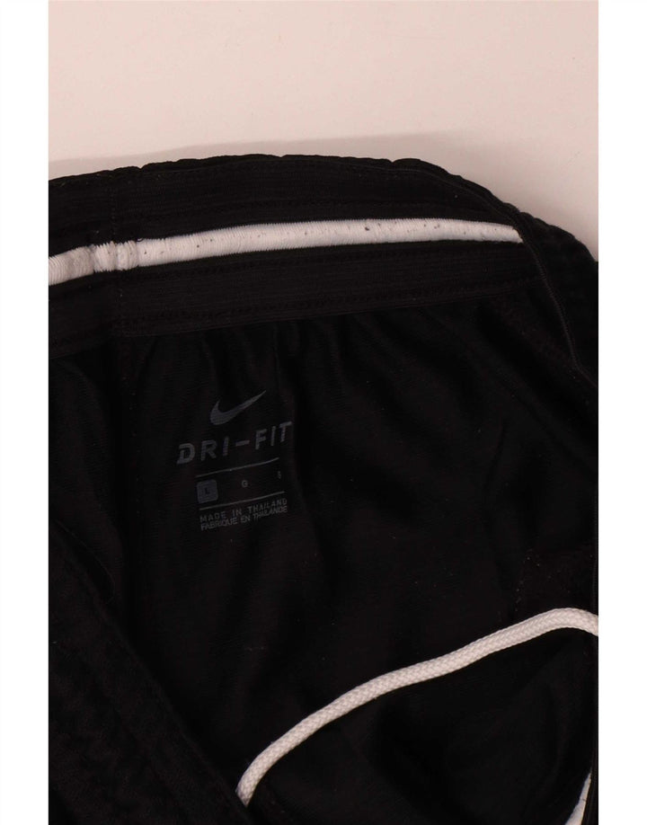 Nike Mens Dri Fit Graphic Sport Shorts Large Black Polyester