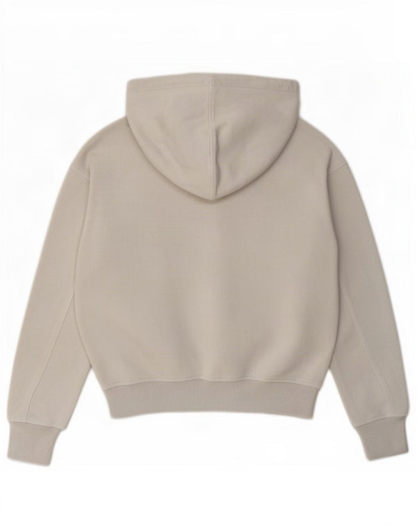 Calvin Klein Jeans Womens Oversized Hoodie Jumper UK 10 Small Grey Cotton
