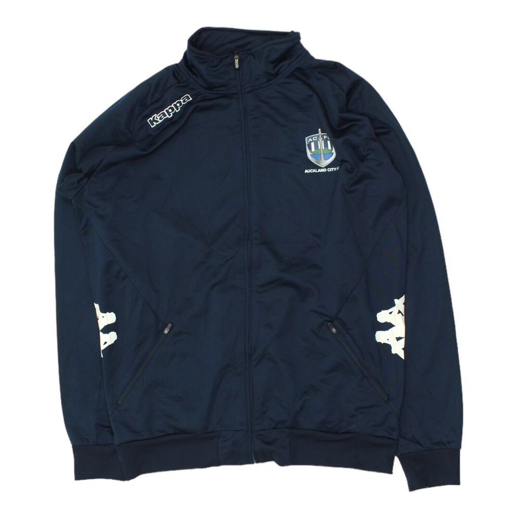 Auckland City FC Kappa Mens Navy Training Jacket | Football Sportswear VTG | Vintage Messina Hembry | Thrift | Second-Hand Messina Hembry | Used Clothing | Messina Hembry 