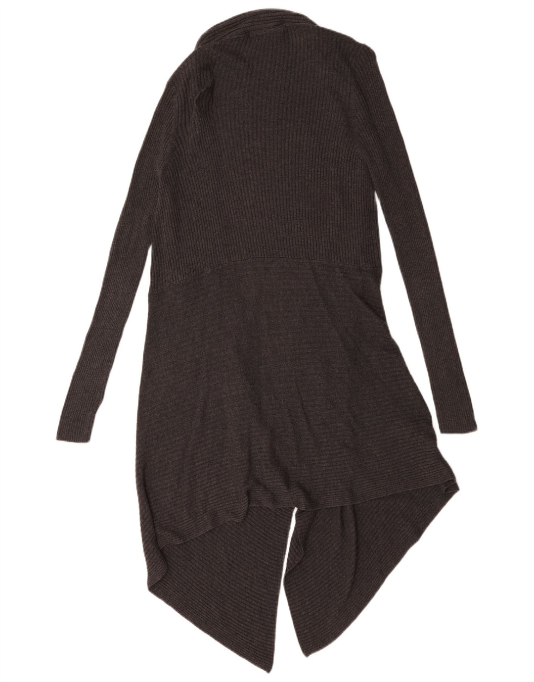 Marks & Spencer Womens Longline Open Cardigan Sweater UK 18 XL Grey