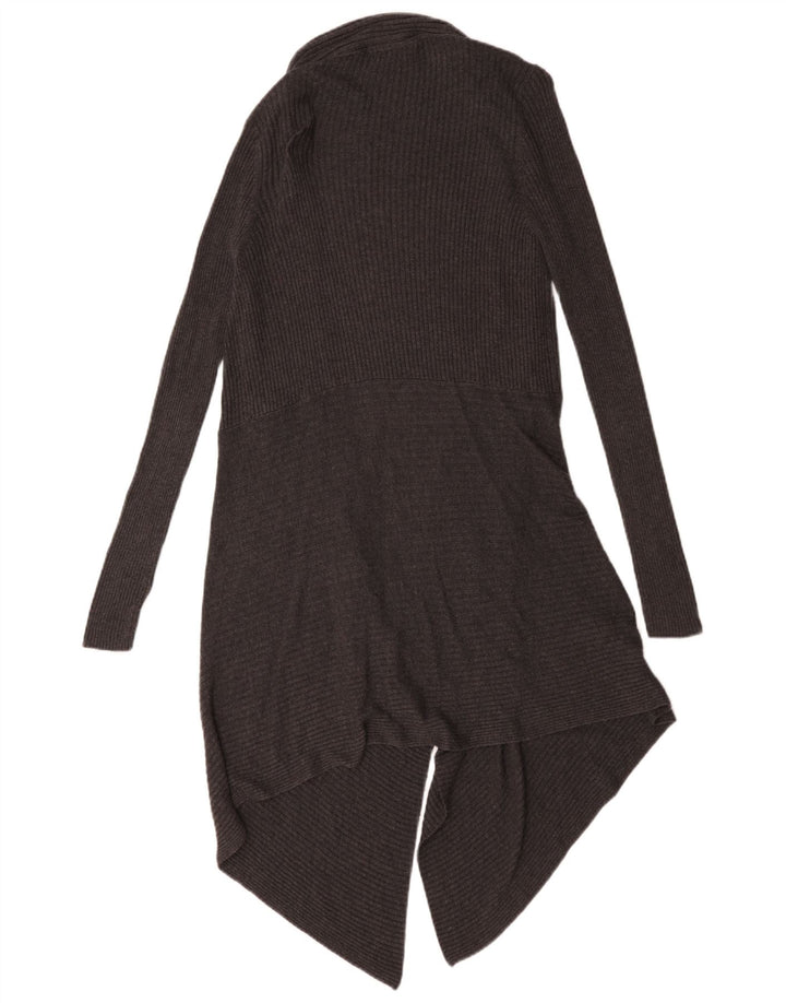 Marks & Spencer Womens Longline Open Cardigan Sweater UK 18 XL Grey