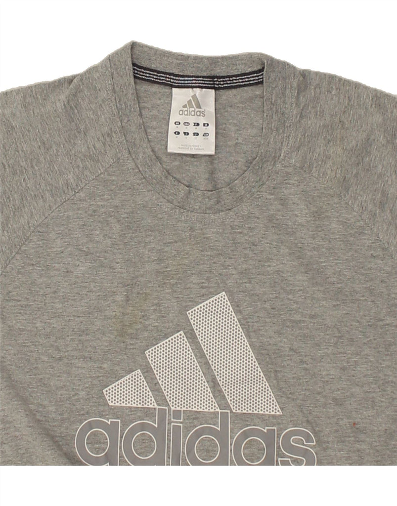 ADIDAS Mens Graphic T-Shirt Top Medium Grey Cotton | Vintage Adidas | Thrift | Second-Hand Adidas | Used Clothing | Messina Hembry 