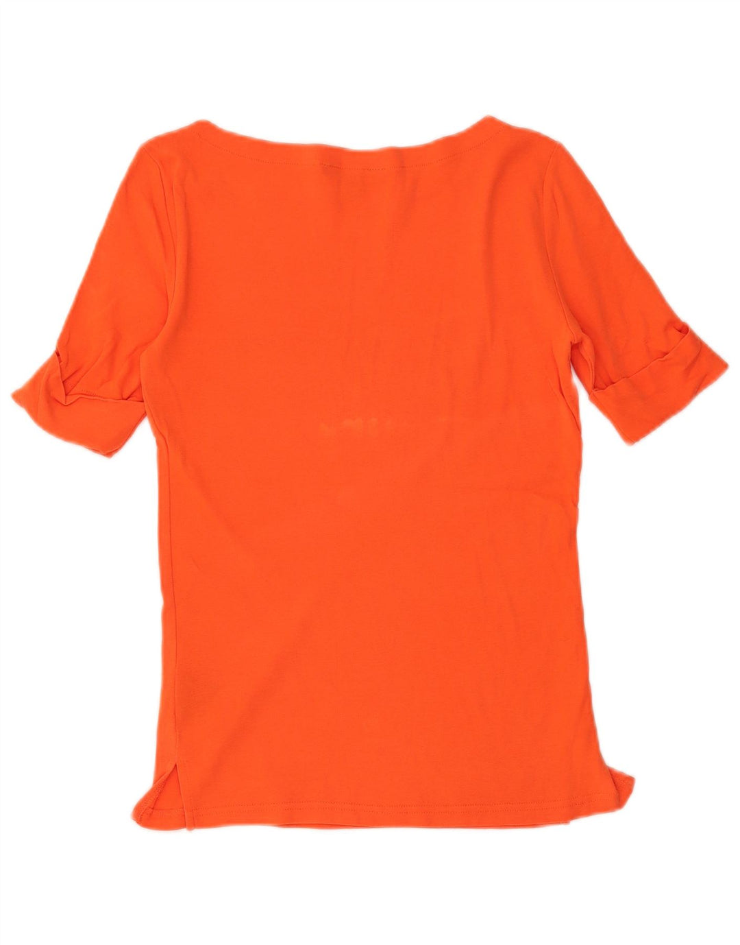 RALPH LAUREN Womens T-Shirt Top UK 10 Small Orange Cotton