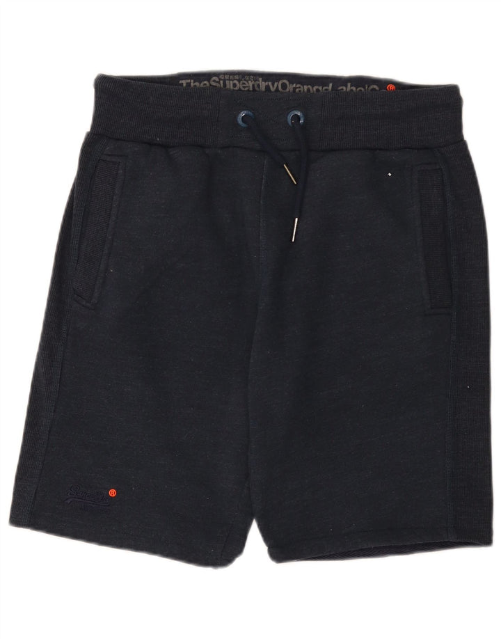 Superdry Mens Slim Fit Sport Shorts Medium Navy Blue Polyester