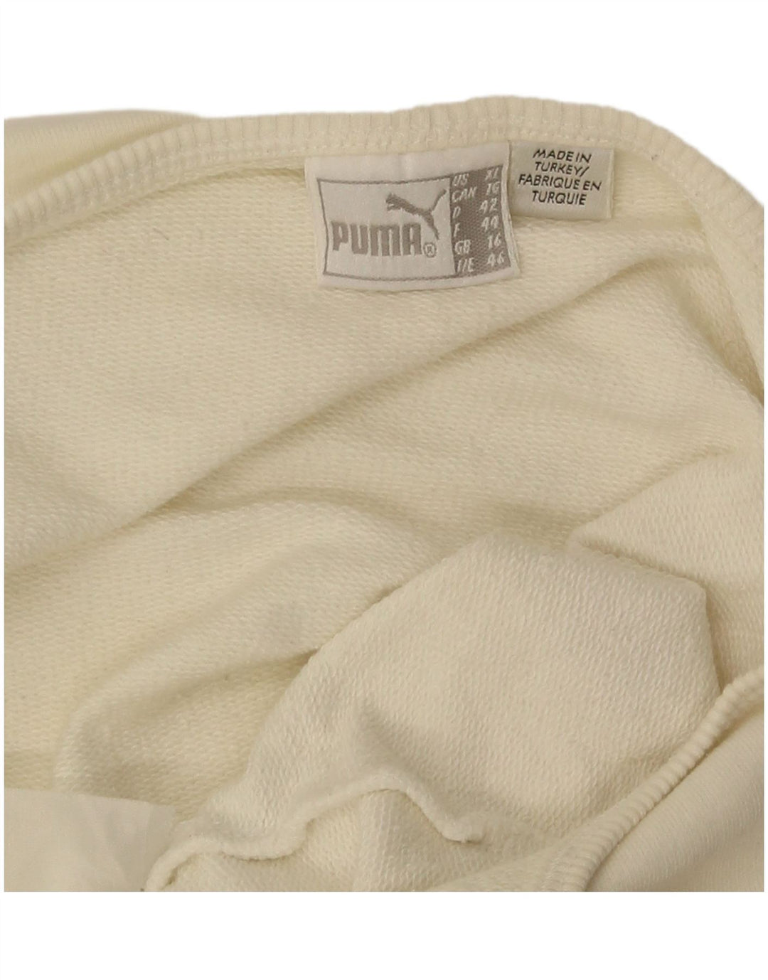 Puma Womens Graphic Crop Halter Top UK 16 Large Off White