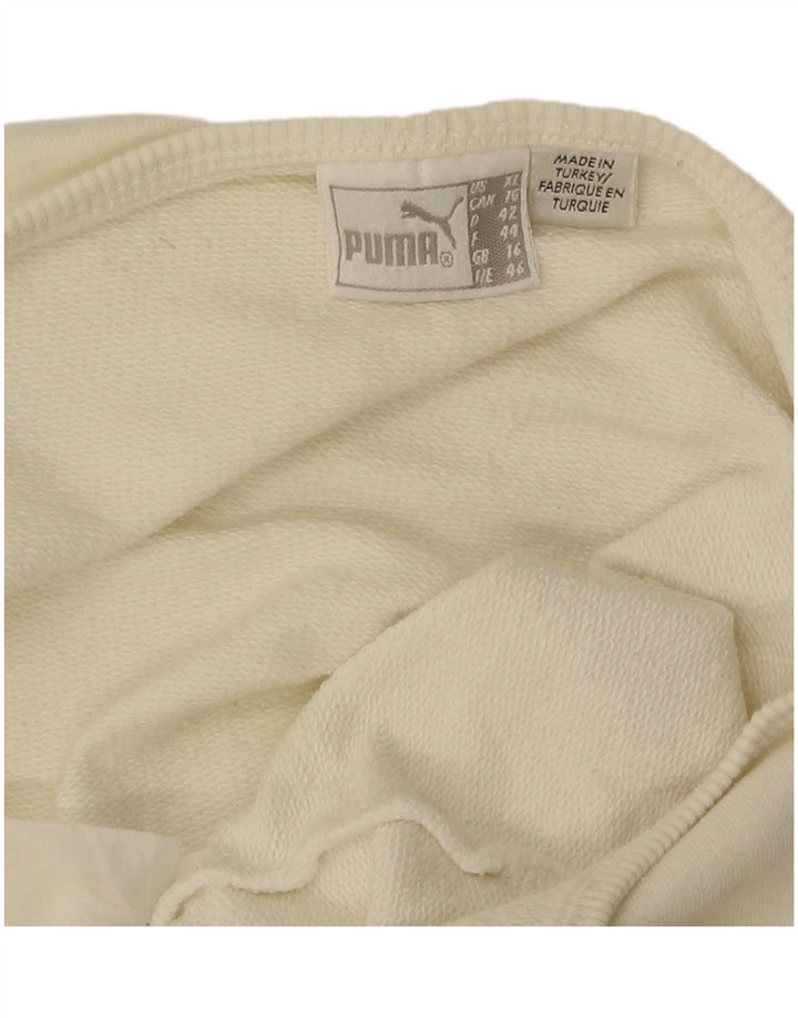 Puma Womens Graphic Crop Halter Top UK 16 Large Off White