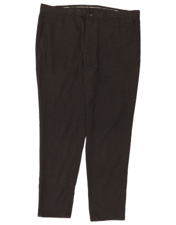 Zara Mens Slim Chino Trousers EU 46 XL W36 L29 Grey