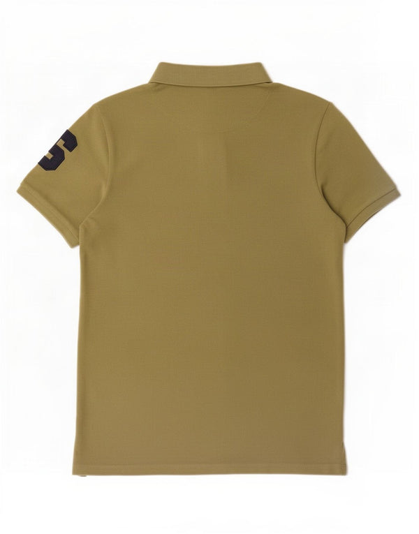 U.S. Polo Assn. Boys Graphic Shirt 12-13 Years Khaki Cotton