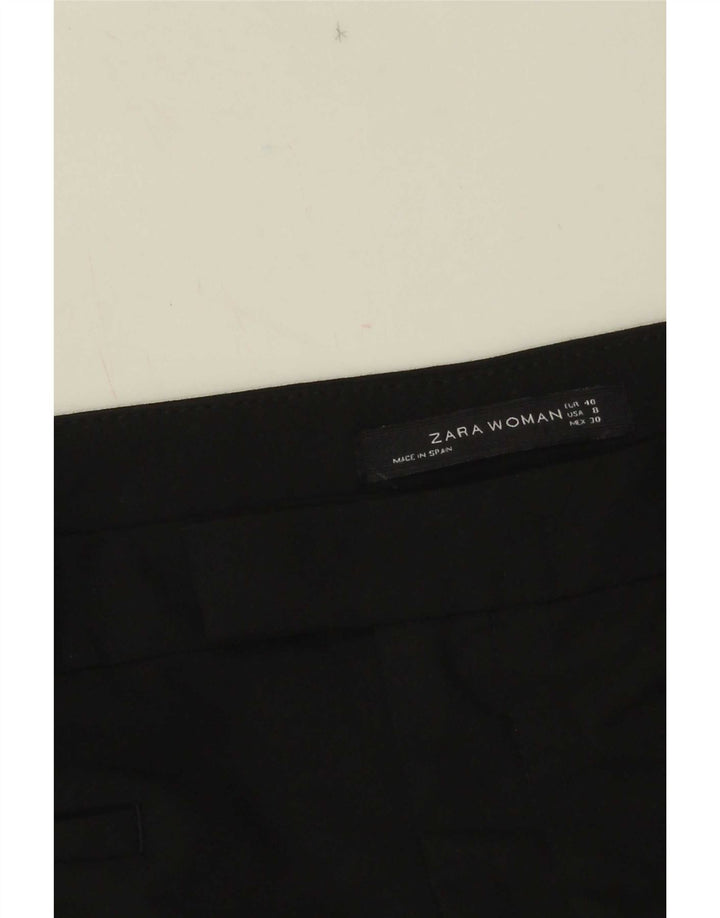 Zara Womens Slim Casual Trousers EU 40 Medium W30 L28 Black