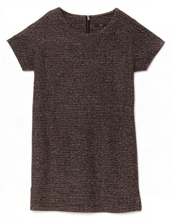 Benetton Womens Shift Dress UK 14 Medium Grey Flecked Virgin Wool