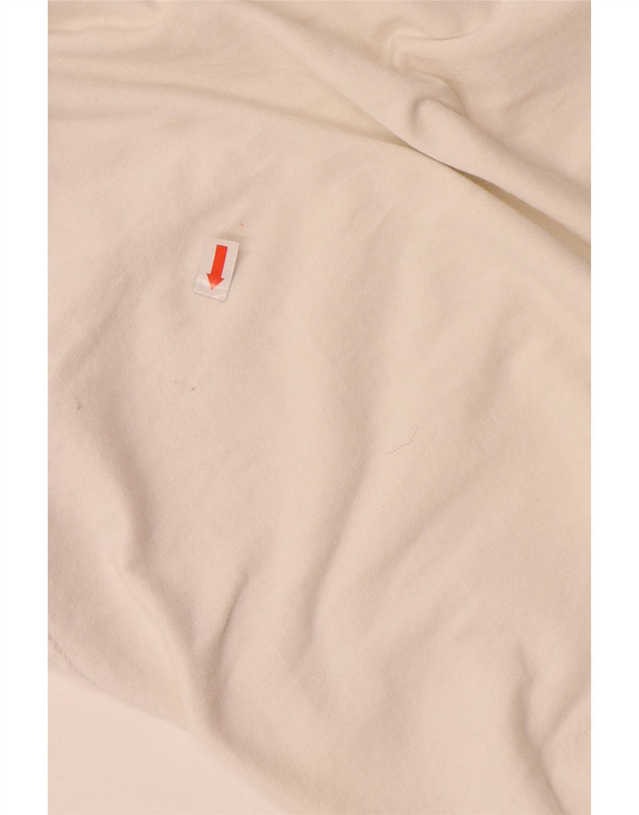 VINTAGE Boys Polo Shirt 15-16 Years Medium White Camouflage Cotton