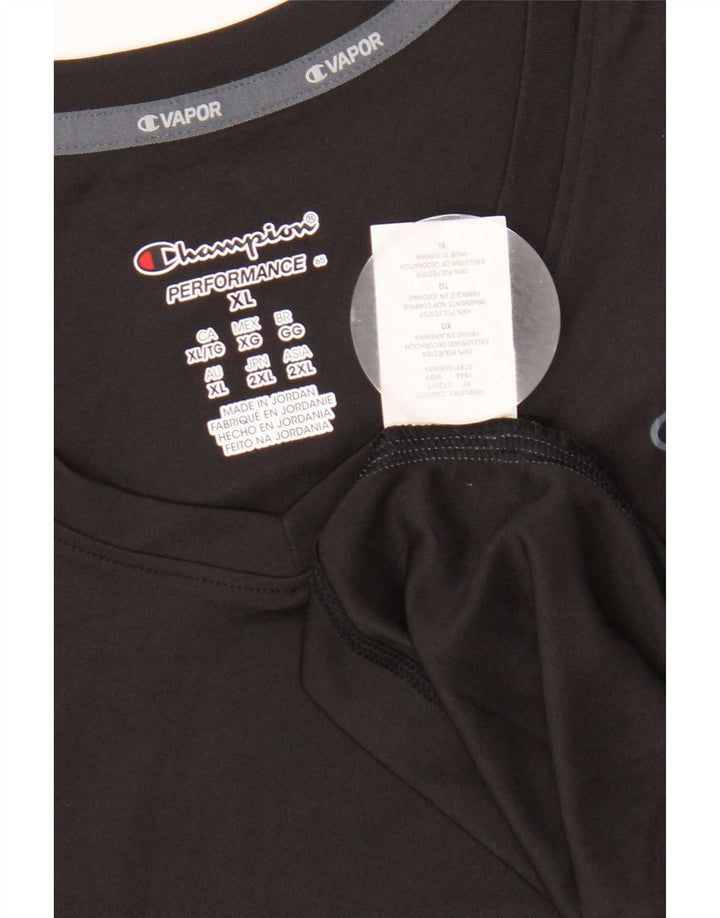 Champion Womens T-Shirt Top UK 18 XL Black Polyester