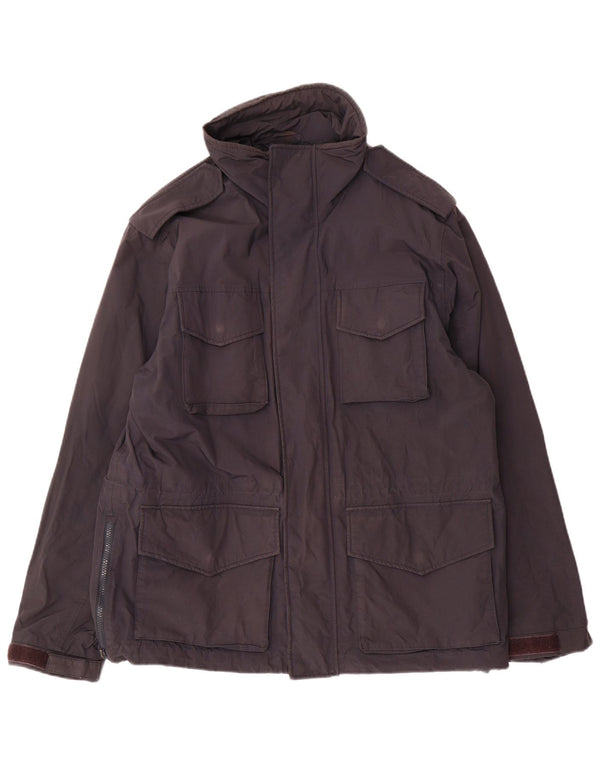 Alberto Aspesi Mens Military Jacket UK 40 Large Black Nylon