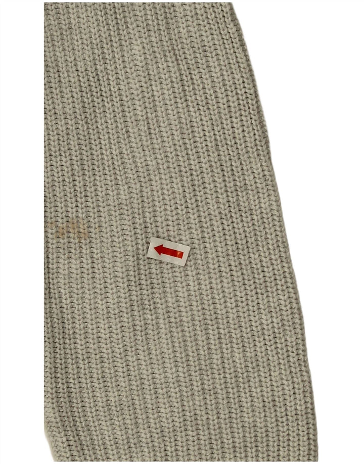 Zara Mens Boat Neck Jumper Sweater Medium Grey