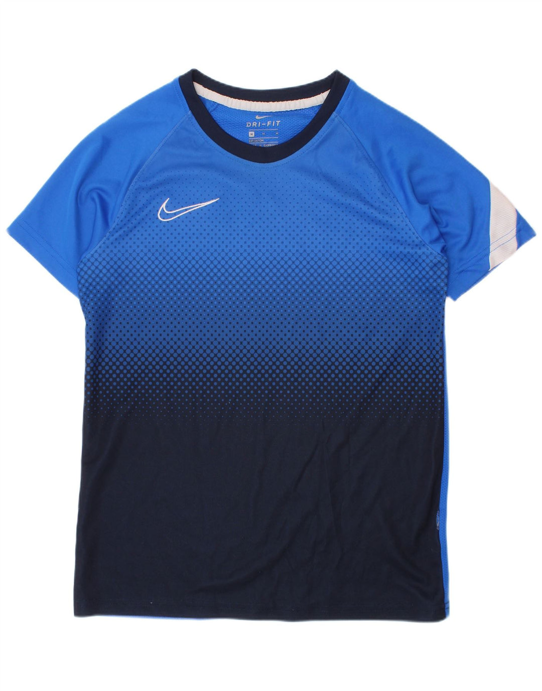 NIKE Boys Dri Fit Graphic T-Shirt Top 10-11 Years Medium Blue Colourblock