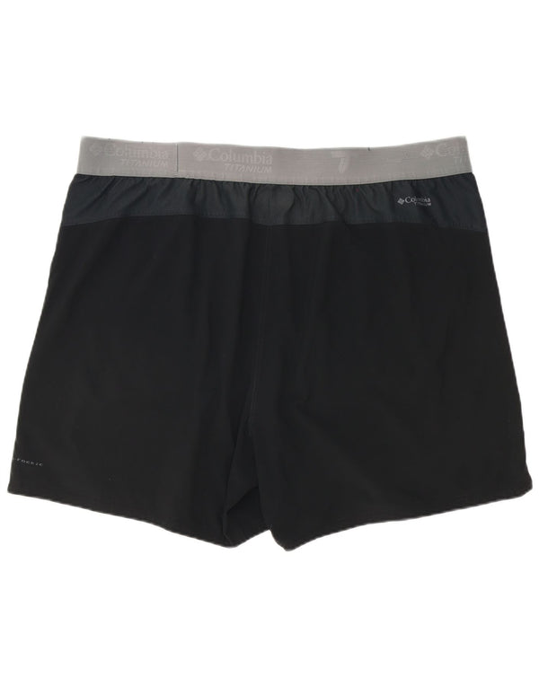 Columbia Mens Titanium Graphic Sport Shorts 2XL Black Colourblock Polyester