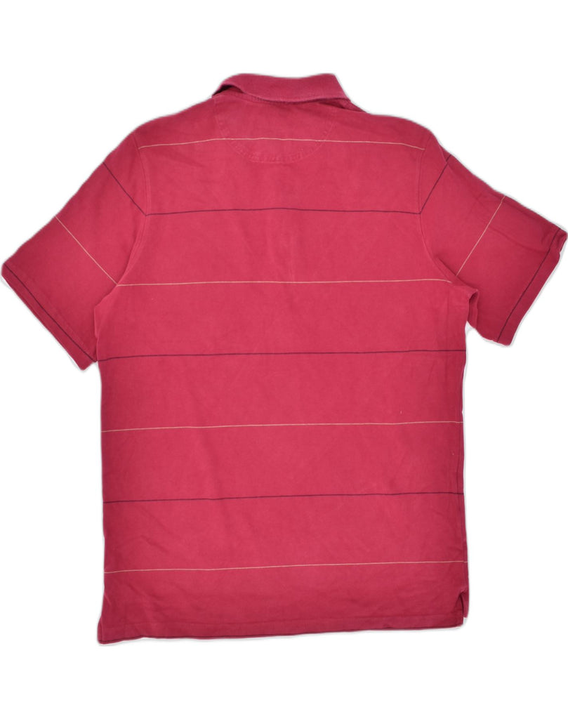 MASSIMO DUTTI Mens Polo Shirt Medium Red Pinstripe Cotton | Vintage | Thrift | Second-Hand | Used Clothing | Messina Hembry 