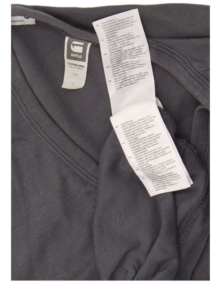 G-Star Mens T-Shirt Top XL Grey Cotton
