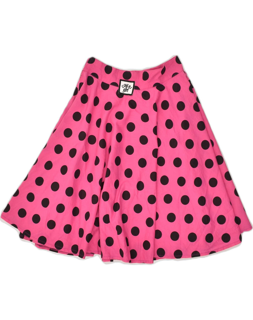 COVERI GIRL Girls A-Line Skirt 9-10 Years W24 Pink Polka Dot Cotton | Vintage Coveri Girl | Thrift | Second-Hand Coveri Girl | Used Clothing | Messina Hembry 