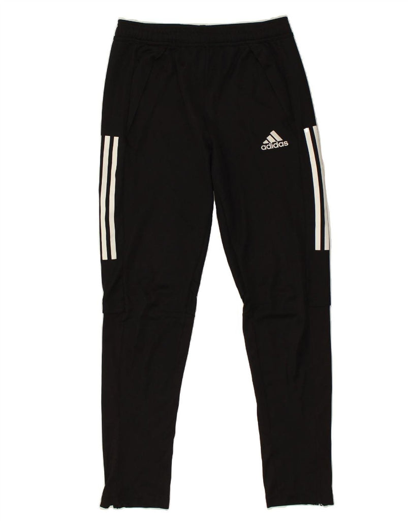 ADIDAS Boys Tracksuit Trousers 13-14 Years Black Polyester | Vintage Adidas | Thrift | Second-Hand Adidas | Used Clothing | Messina Hembry 