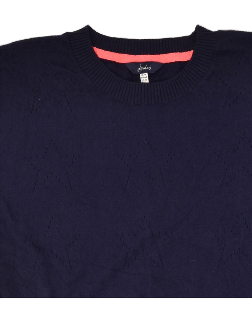 JOULES Womens Oversized Crew Neck Jumper Sweater UK 16 Large   Navy Blue | Vintage Joules | Thrift | Second-Hand Joules | Used Clothing | Messina Hembry 