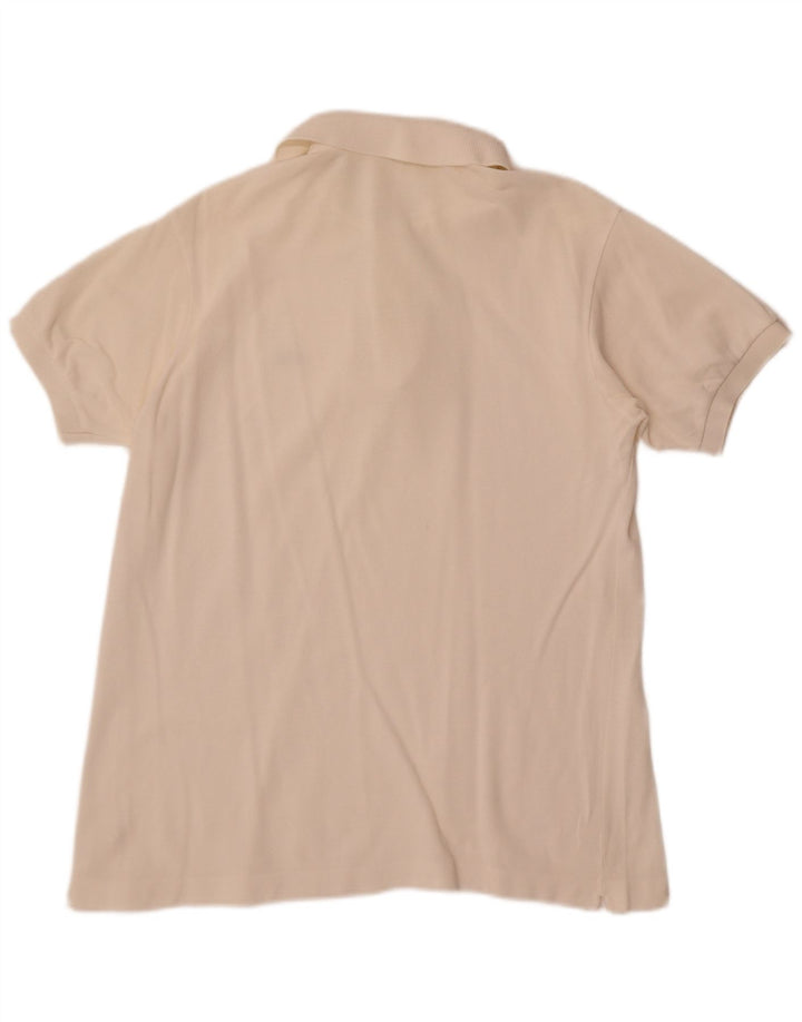 Lacoste Mens Polo Shirt Medium White Cotton