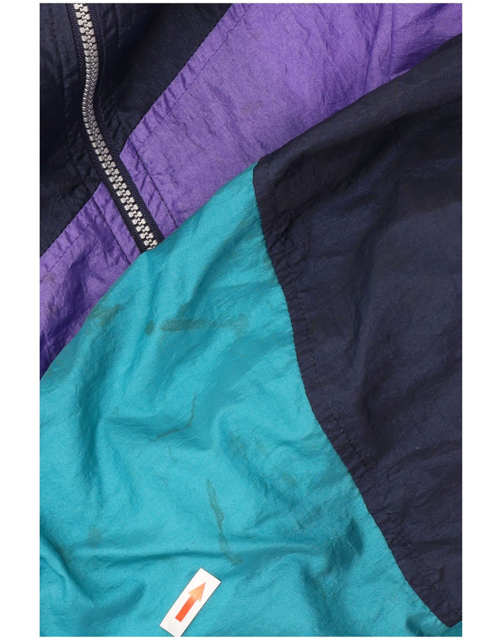 Sergio Tacchini Mens Tracksuit Top Jacket IT 52 Large Navy Blue Colourblock