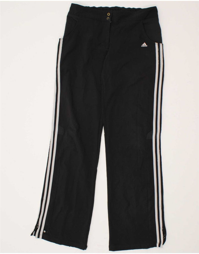 ADIDAS Womens Tracksuit Trousers UK 14 Medium Black Polyester Vintage Adidas and Second-Hand Adidas from Messina Hembry 